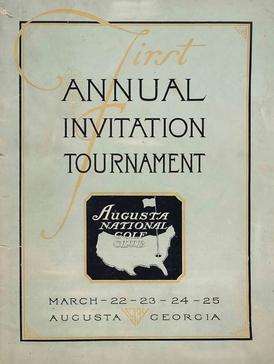 Golf 1934 Masters Tournament Official Programme