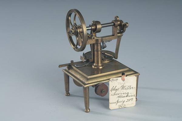 Charles Miller Sewing Machine Patent issued July 20, 1852