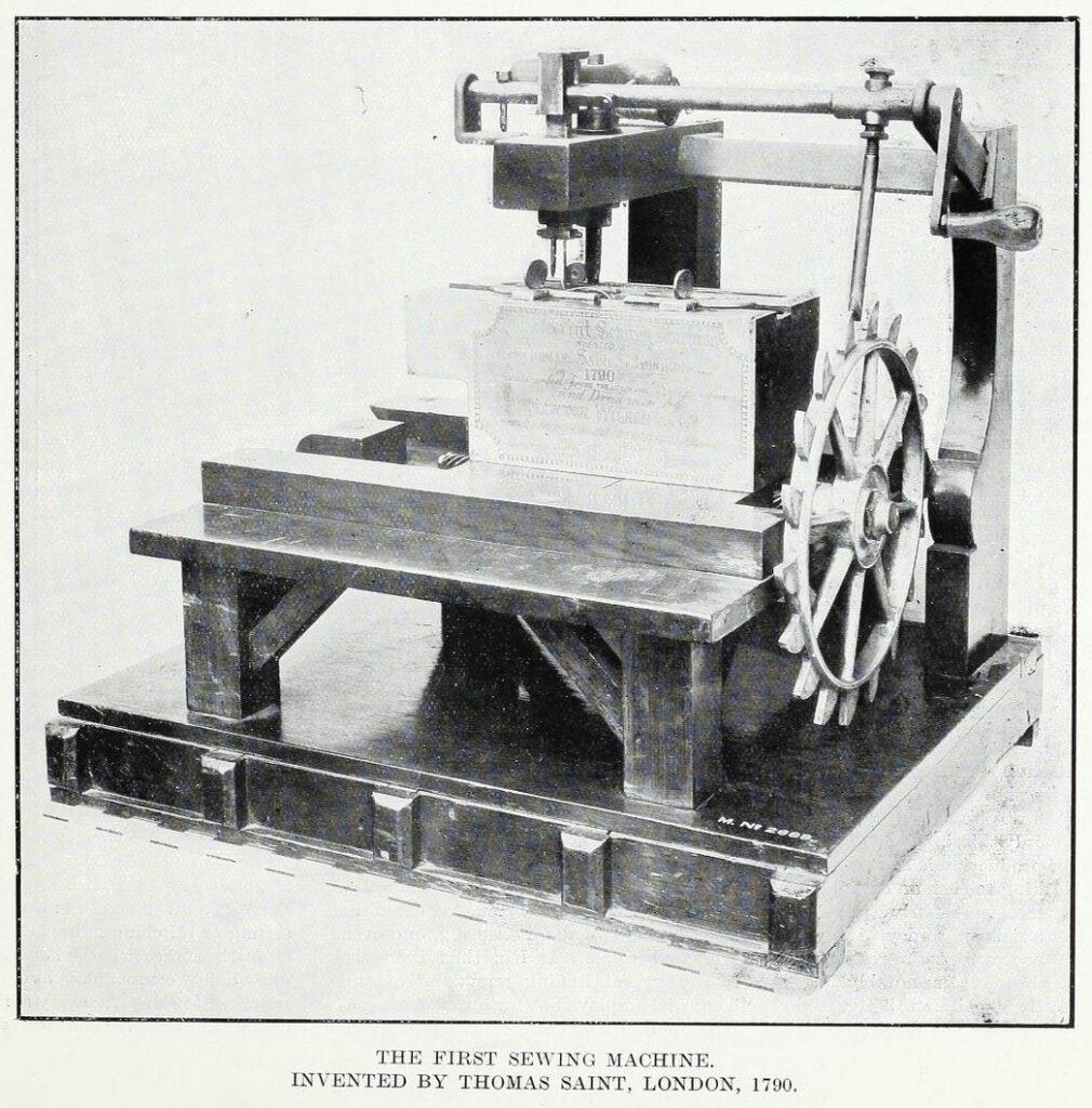 PlaceNames Thomas Saint First Sewing Machine 1790