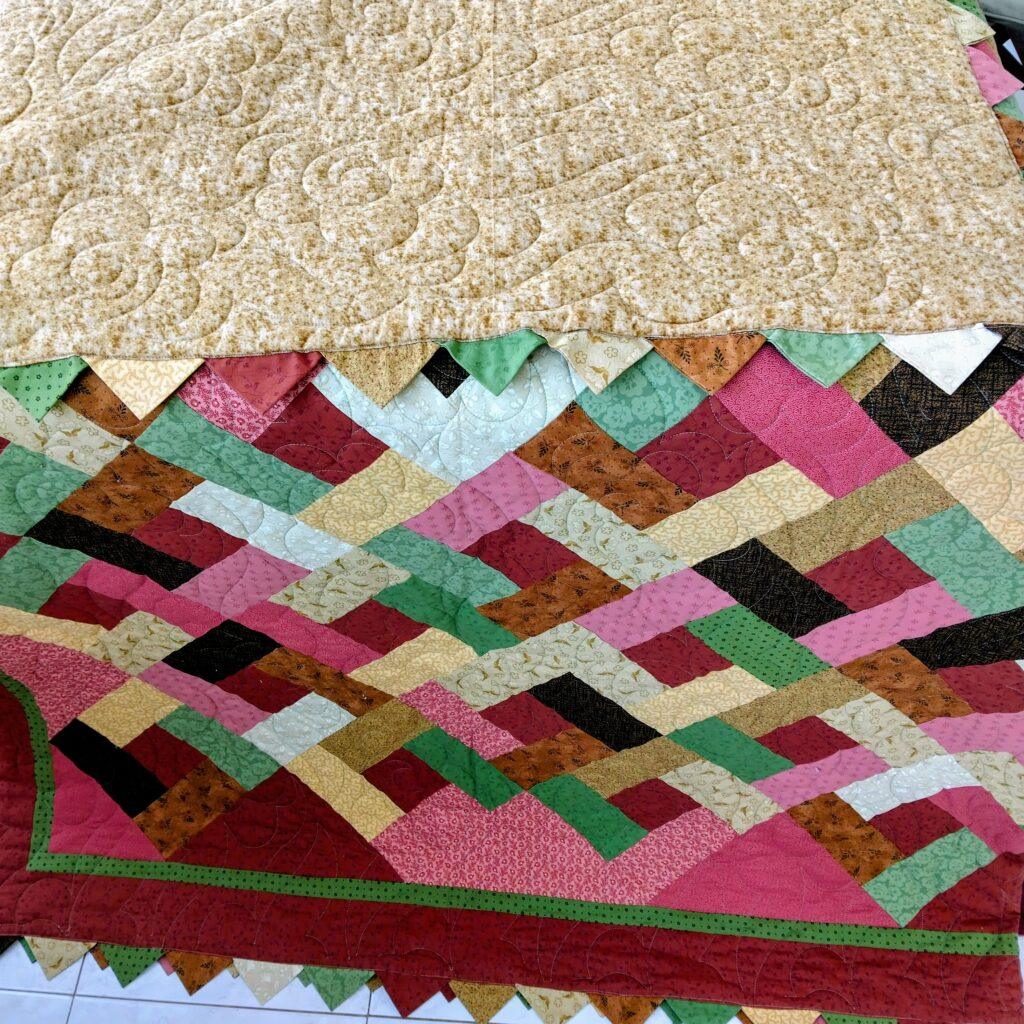 Quilt Block Longarm Machine Quilted Example 1A